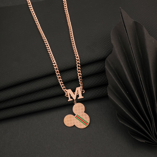 M- PEDANT ROSEGOLD  NECKLACE