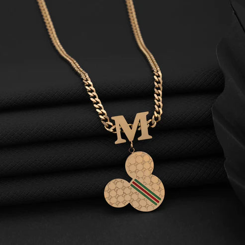 M- PEDANT GOLD NECKLACE