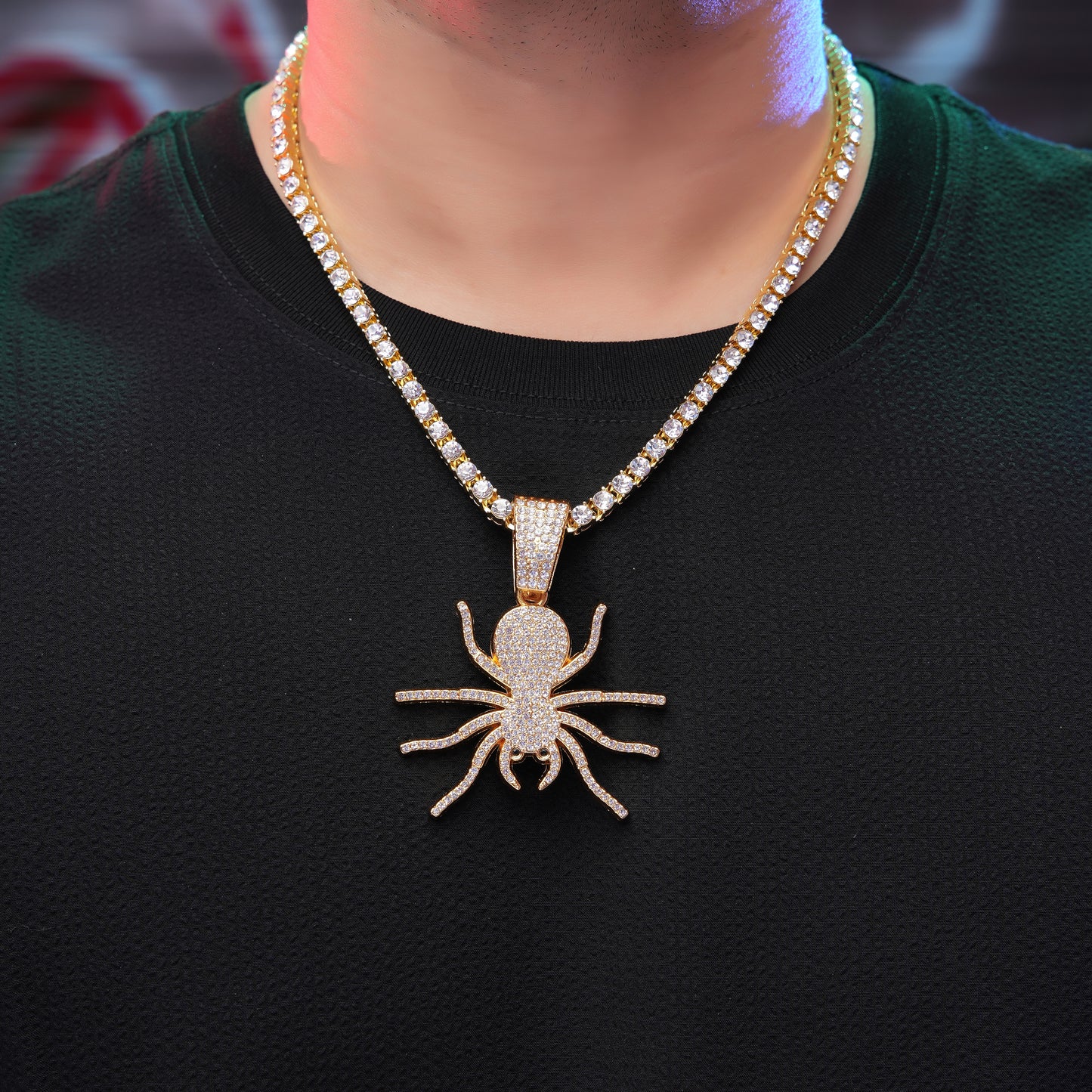 Spider Vibe Gold chain With Diamond Pedant GPCP075