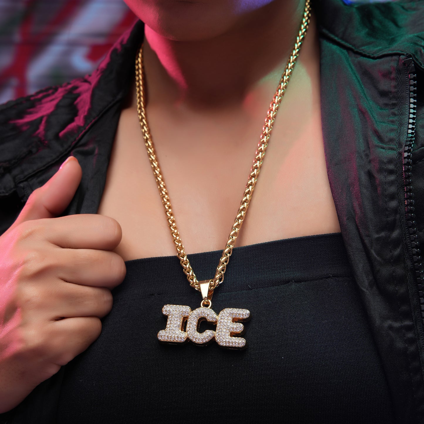 Ice Spice Gold chain With Diamond Pedant GPCP028