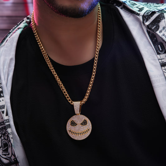 Devil Smiley Gold chain With Diamond Pedant GPCP011