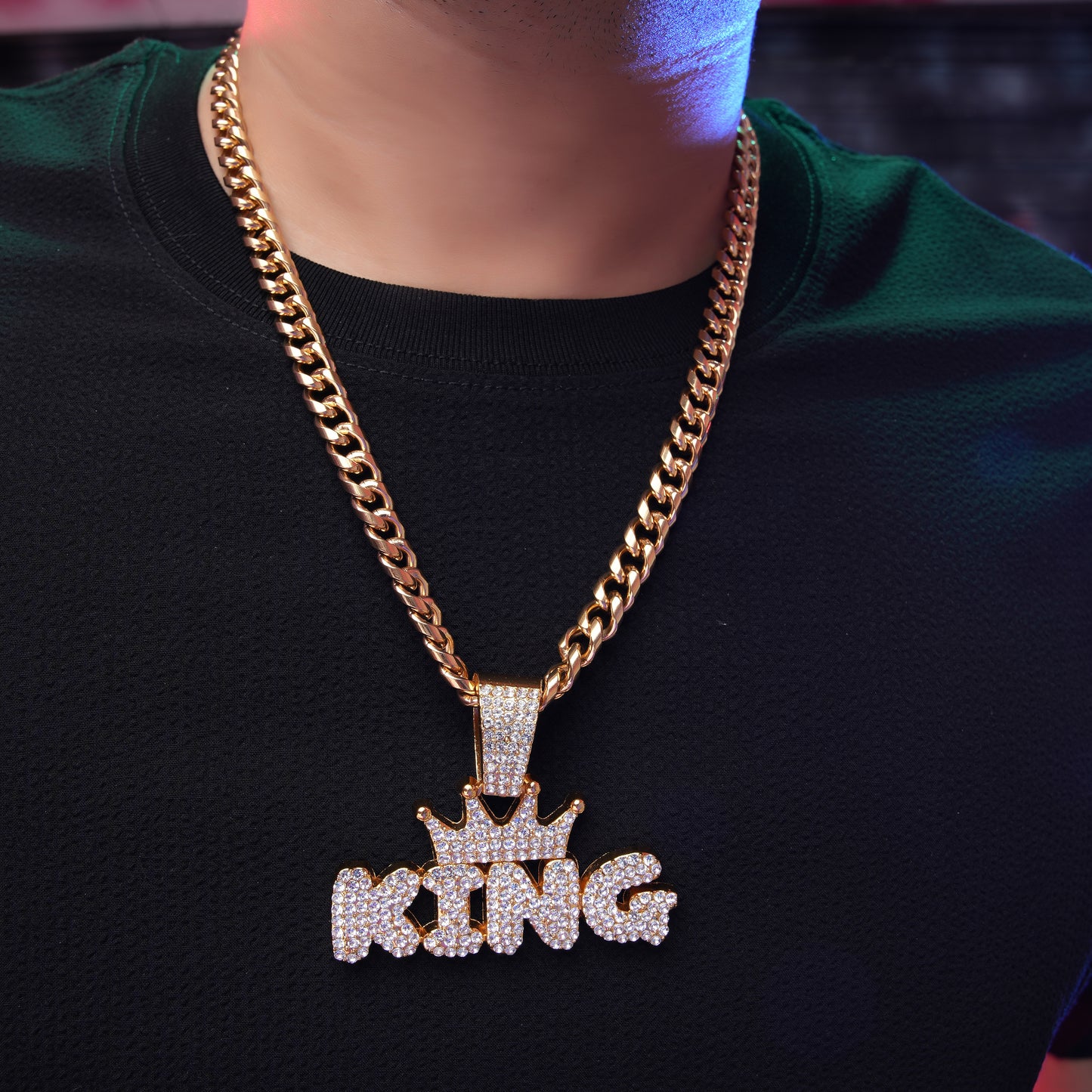 King Crown Gold chain With Diamond Pedant GPCP004