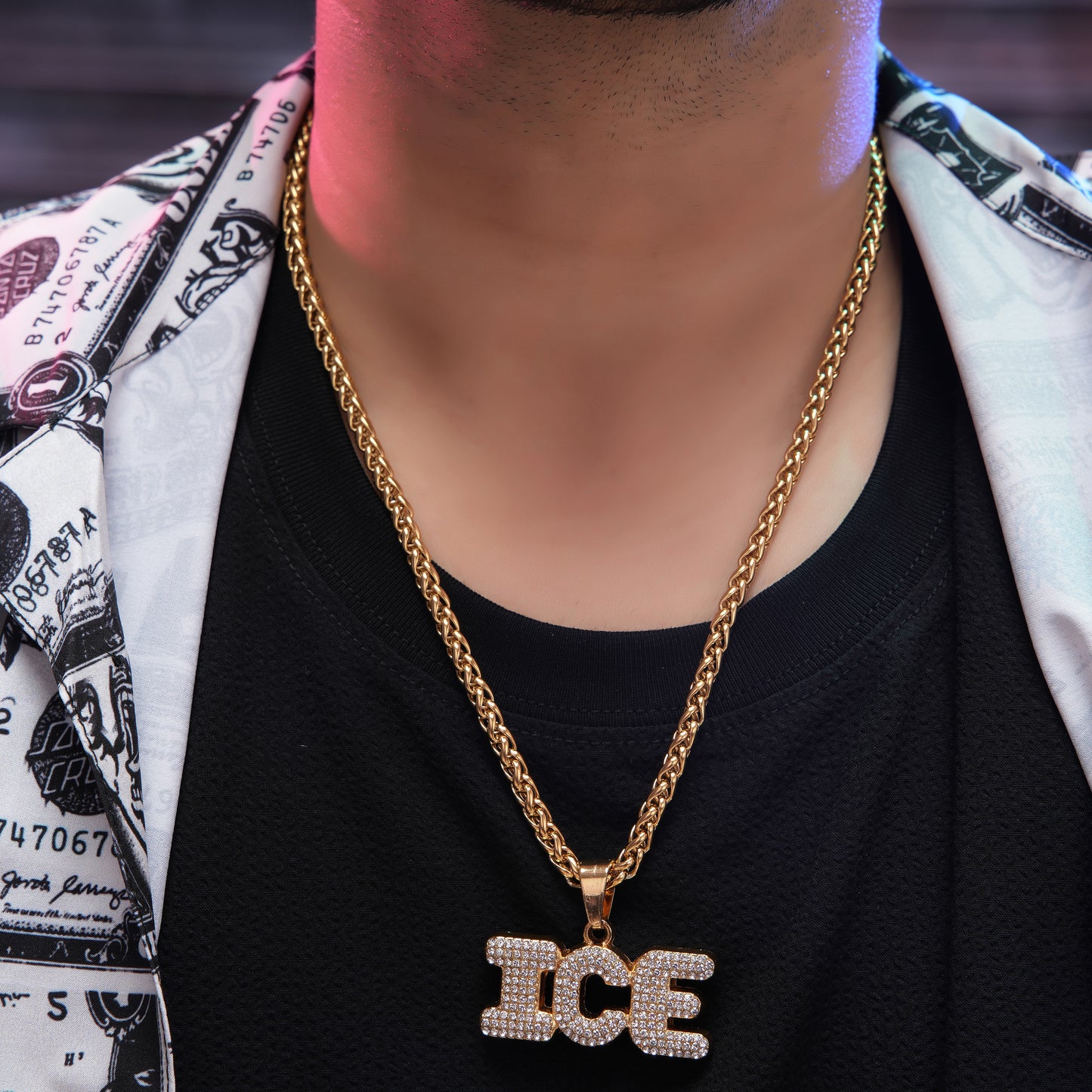 Ice Spice Gold chain With Diamond Pedant GPCP028