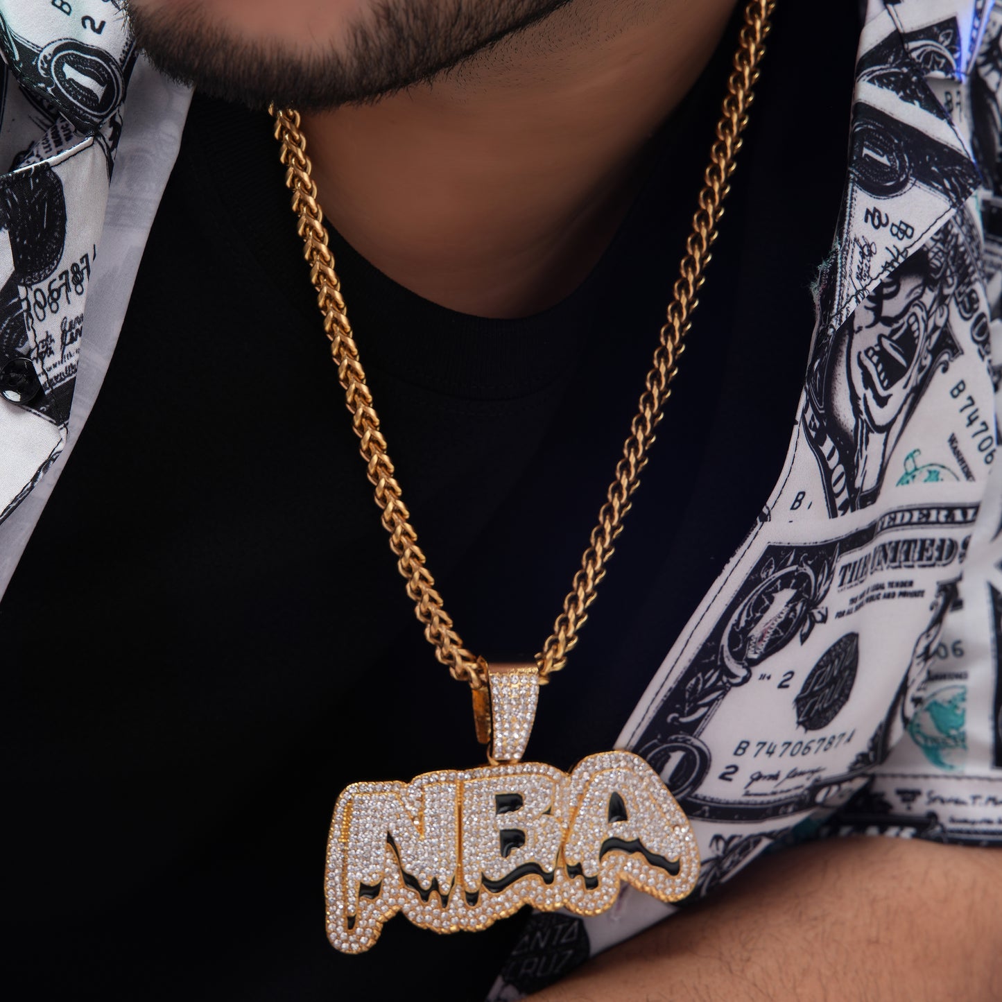 NBA Basketball Boy Gold chain With Diamond Pedant GPCP022