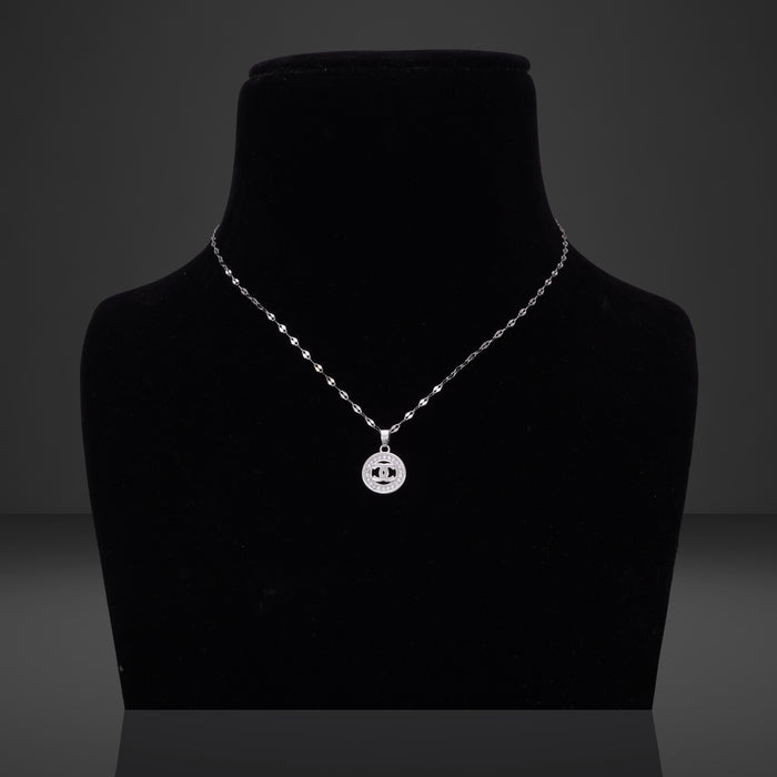 CURLY DIAMOND SILVER NECKLACE