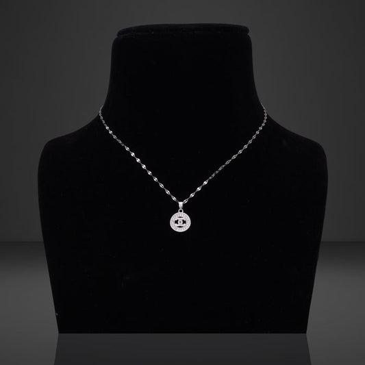 CURLY DIAMOND SILVER NECKLACE