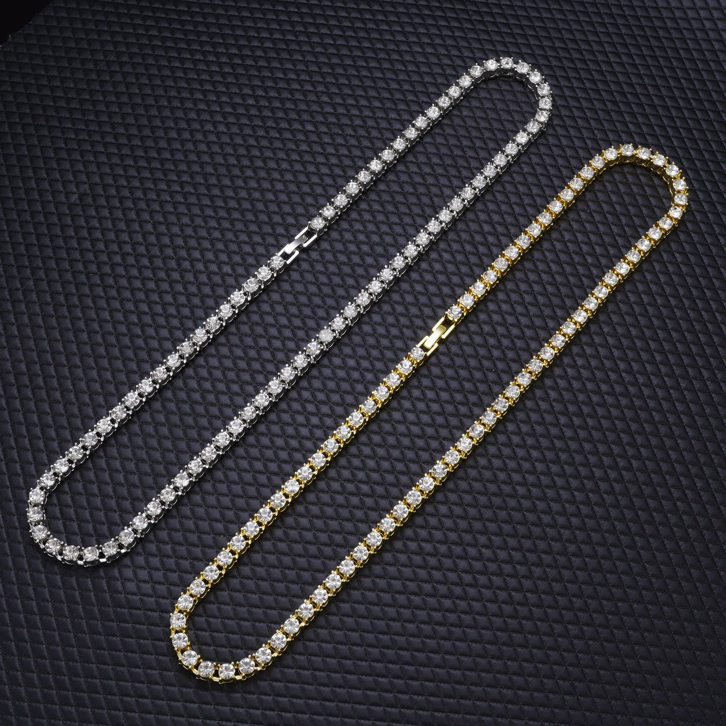 TENNIS WHITE DIAMOND GOLD PREMIUM CHAIN