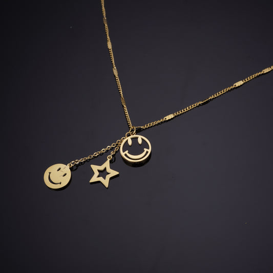 SMILEY GOLD NECKLACE