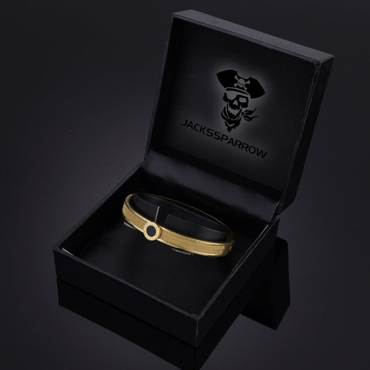 CIRCULAR GOLD BLACK KADA