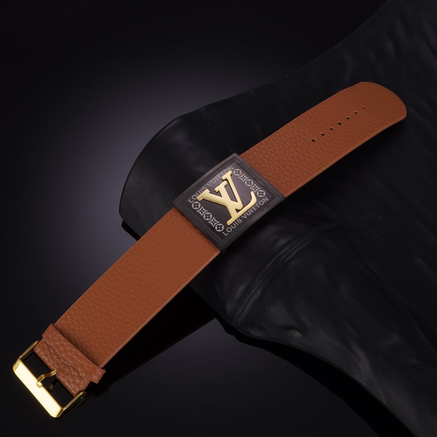 LEVIATHAN BROWN WRIST CUFF LEATHER BRACELET